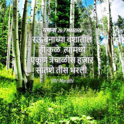 Picture 04 - गणना 26:7 MARIRV - रऊबेनाच्या - Bible Verse Picture