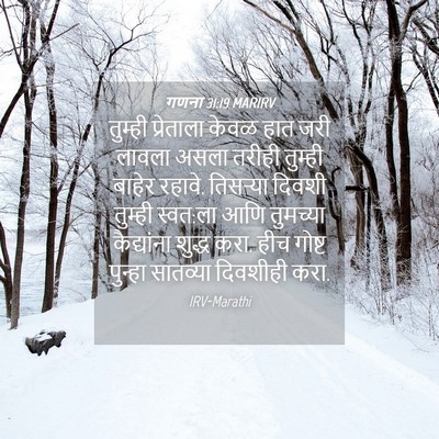 Picture 04 - गणना 31:19 MARIRV - तुम्ही प्रेताला - Bible Verse Picture