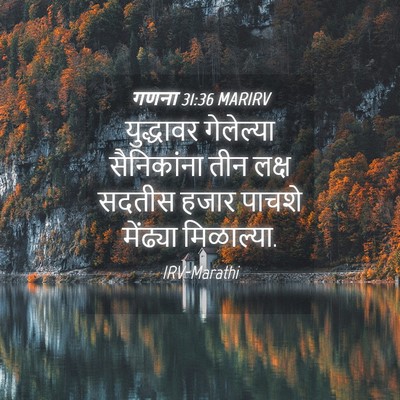 Picture 04 - गणना 31:36 MARIRV - युद्धावर गेलेल्या - Bible Verse Picture