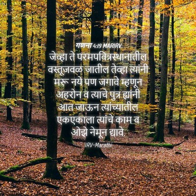 Picture 04 - गणना 4:19 MARIRV - जेव्हा ते - Bible Verse Picture