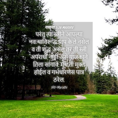 Picture 04 - गणना 5:28 MARIRV - परंतु त्या - Bible Verse Picture