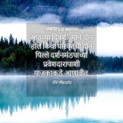Picture 04 - गणना 6:10 MARIRV - आठव्या दिवशी - Bible Verse Picture