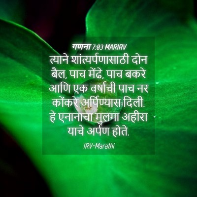 Picture 04 - गणना 7:83 MARIRV - त्याने - Bible Verse Picture