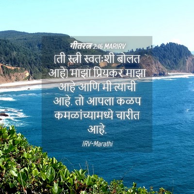 Picture 04 - गीतरत्न 2:16 MARIRV - (ती स्त्री स्वतःशी - Bible Verse Picture