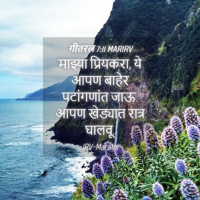 Picture 04 - गीतरत्न 7:11 MARIRV - माझ्या प्रियकरा, - Bible Verse Picture