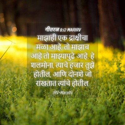 Picture 04 - गीतरत्न 8:12 MARIRV - माझाही एक - Bible Verse Picture