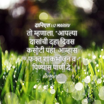 Picture 04 - दानिएल 1:12 MARIRV - तो म्हणाला, - Bible Verse Picture