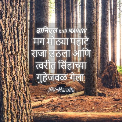 Picture 04 - दानिएल 6:19 MARIRV - मग मोठ्या पहाटे - Bible Verse Picture