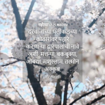 Picture 04 - नहेम्या 12:25 MARIRV - दरवाजांच्या - Bible Verse Picture