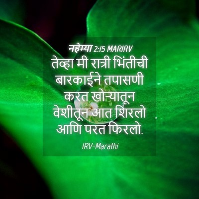Picture 04 - नहेम्या 2:15 MARIRV - तेव्हा मी रात्री - Bible Verse Picture