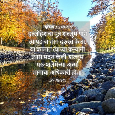 Picture 04 - नहेम्या 3:12 MARIRV - हल्लोहेशचा पुत्र - Bible Verse Picture