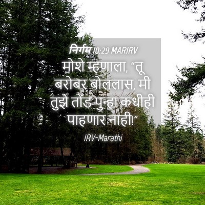Picture 04 - निर्गम 10:29 MARIRV - मोशे म्हणाला, “तू - Bible Verse Picture