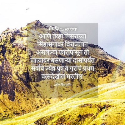 Picture 04 - निर्गम 11:5 MARIRV - आणि तेव्हा - Bible Verse Picture