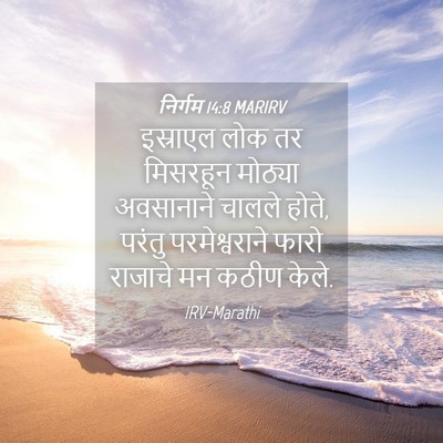 Picture 04 - निर्गम 14:8 MARIRV - इस्राएल लोक तर - Bible Verse Picture