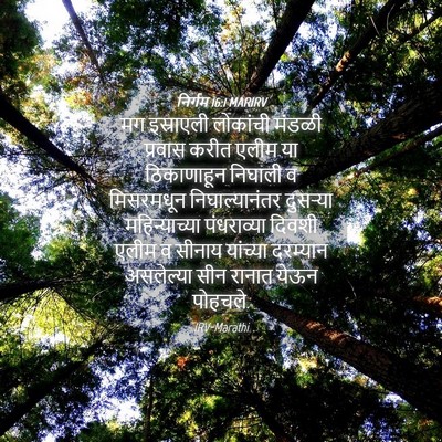 Picture 04 - निर्गम 16:1 MARIRV - मग इस्राएली - Bible Verse Picture