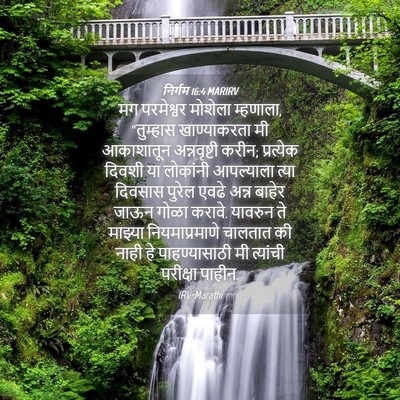 Picture 04 - निर्गम 16:4 MARIRV - मग परमेश्वर - Bible Verse Picture