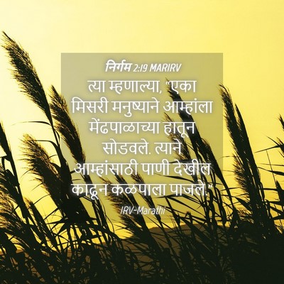 Picture 04 - निर्गम 2:19 MARIRV - त्या म्हणाल्या, - Bible Verse Picture