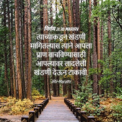 Picture 04 - निर्गम 21:30 MARIRV - त्याच्याकडून - Bible Verse Picture