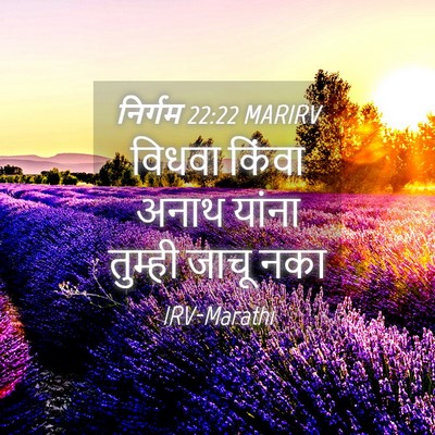 Picture 04 - निर्गम 22:22 MARIRV - विधवा किंवा अनाथ - Bible Verse Picture