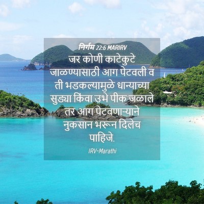 Picture 04 - निर्गम 22:6 MARIRV - जर कोणी काटेकुटे - Bible Verse Picture