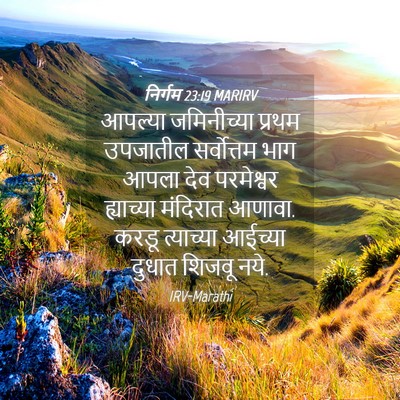 Picture 04 - निर्गम 23:19 MARIRV - आपल्या जमिनीच्या - Bible Verse Picture