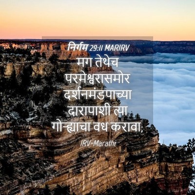 Picture 04 - निर्गम 29:11 MARIRV - मग तेथेच - Bible Verse Picture