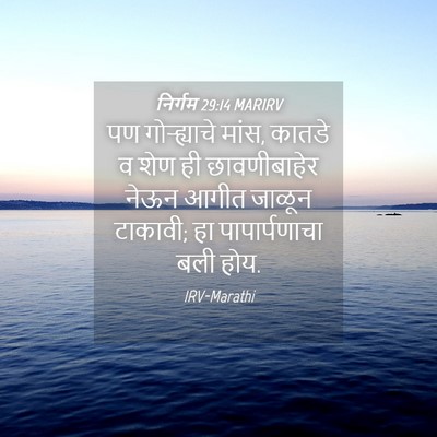Picture 04 - निर्गम 29:14 MARIRV - पण गोऱ्ह्याचे - Bible Verse Picture