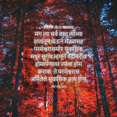 Picture 04 - निर्गम 29:25 MARIRV - मग त्या सर्व वस्तू - Bible Verse Picture