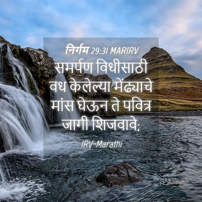 Picture 04 - निर्गम 29:31 MARIRV - समर्पण विधीसाठी - Bible Verse Picture
