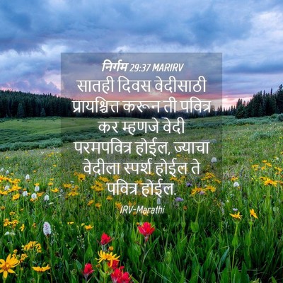 Picture 04 - निर्गम 29:37 MARIRV - सातही दिवस - Bible Verse Picture