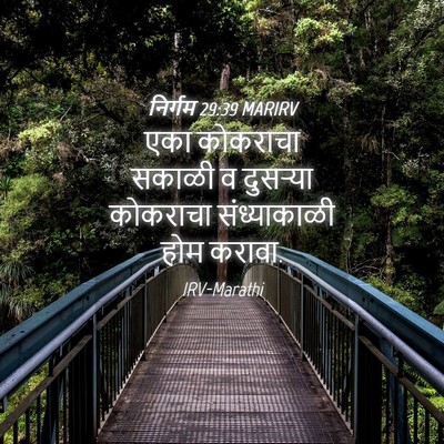 Picture 04 - निर्गम 29:39 MARIRV - एका कोकराचा सकाळी - Bible Verse Picture