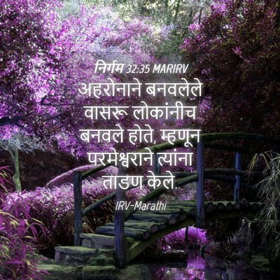 Picture 04 - निर्गम 32:35 MARIRV - अहरोनाने बनवलेले - Bible Verse Picture