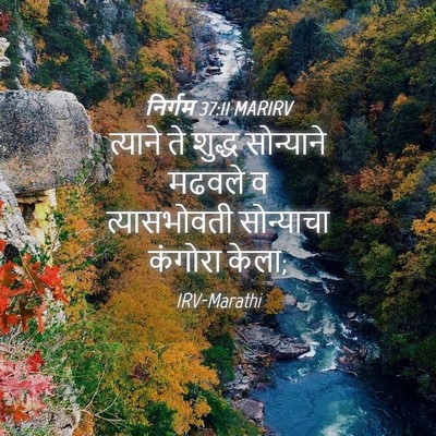 Picture 04 - निर्गम 37:11 MARIRV - त्याने ते शुद्ध - Bible Verse Picture