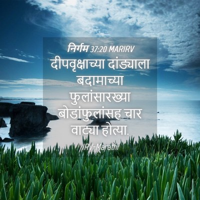 Picture 04 - निर्गम 37:20 MARIRV - दीपवृक्षाच्या - Bible Verse Picture