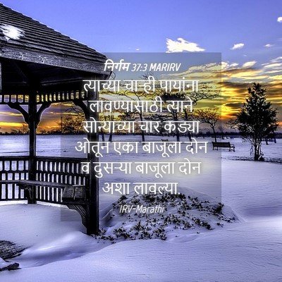 Picture 04 - निर्गम 37:3 MARIRV - त्याच्या चाऱ्ही - Bible Verse Picture
