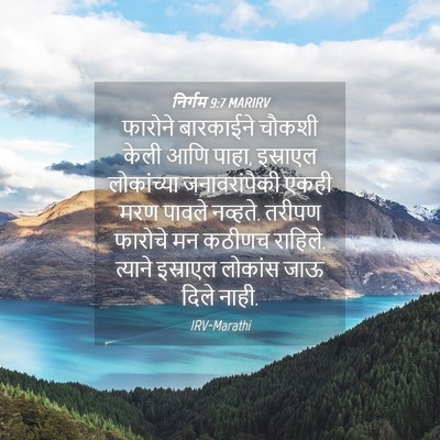 Picture 04 - निर्गम 9:7 MARIRV - फारोने बारकाईने - Bible Verse Picture