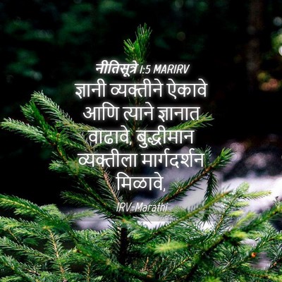 Picture 04 - नीतिसूत्रे 1:5 MARIRV - ज्ञानी व्यक्तीने - Bible Verse Picture