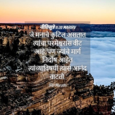 Picture 04 - नीतिसूत्रे 11:20 MARIRV - जे मनाचे कुटिल - Bible Verse Picture
