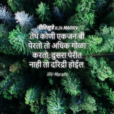 Picture 04 - नीतिसूत्रे 11:24 MARIRV - तेथे कोणी एकजन बी - Bible Verse Picture