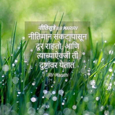 Picture 04 - नीतिसूत्रे 11:8 MARIRV - नीतिमान - Bible Verse Picture