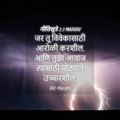 Picture 04 - नीतिसूत्रे 2:3 MARIRV - जर तू विवेकासाठी - Bible Verse Picture