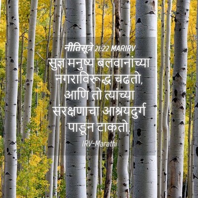 Picture 04 - नीतिसूत्रे 21:22 MARIRV - सुज्ञ मनुष्य - Bible Verse Picture