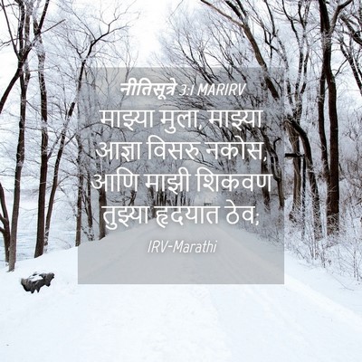Picture 04 - नीतिसूत्रे 3:1 MARIRV - माझ्या मुला, - Bible Verse Picture