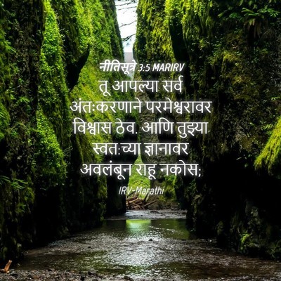 Picture 04 - नीतिसूत्रे 3:5 MARIRV - तू आपल्या सर्व - Bible Verse Picture