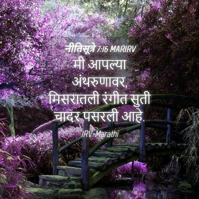 Picture 04 - नीतिसूत्रे 7:16 MARIRV - मी आपल्या - Bible Verse Picture
