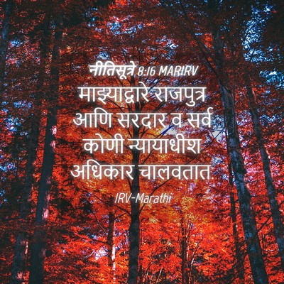 Picture 04 - नीतिसूत्रे 8:16 MARIRV - माझ्याद्वारे - Bible Verse Picture