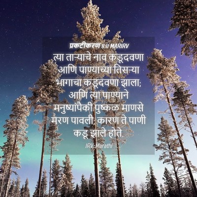 Picture 04 - प्रकटीकरण 8:11 MARIRV - त्या ताऱ्याचे नाव - Bible Verse Picture