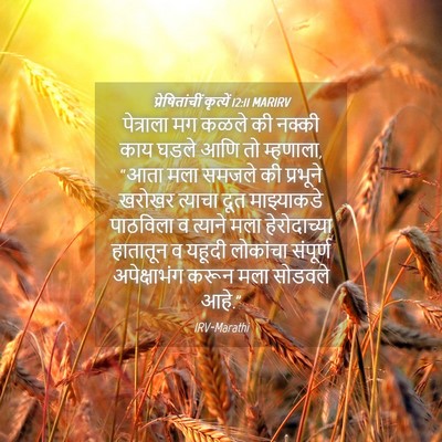 Picture 04 - प्रेषितांचीं कृत्यें 12:11 MARIRV - पेत्राला मग कळले - Bible Verse Picture
