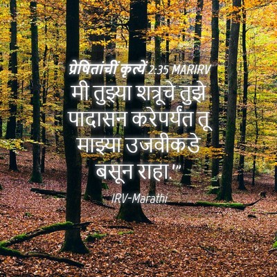 Picture 04 - प्रेषितांचीं कृत्यें 2:35 MARIRV - मी तुझ्या शत्रूचे - Bible Verse Picture
