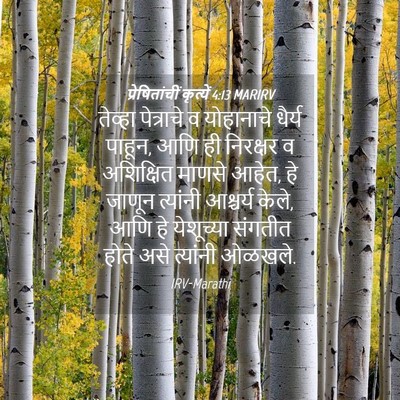 Picture 04 - प्रेषितांचीं कृत्यें 4:13 MARIRV - तेव्हा पेत्राचे व - Bible Verse Picture